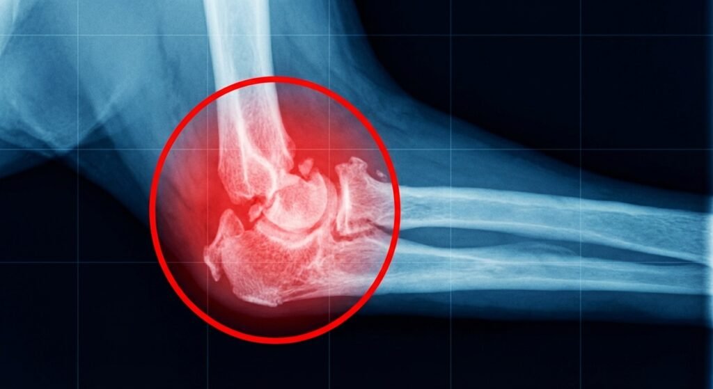 Röntgenbild Hüft- und Ellenbogendysplasie